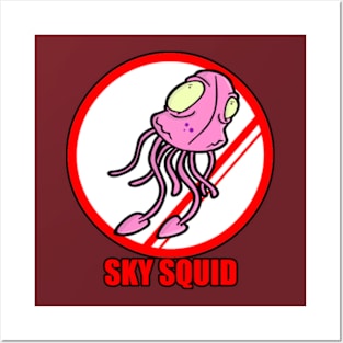 Belarussian Sky Squid Posters and Art